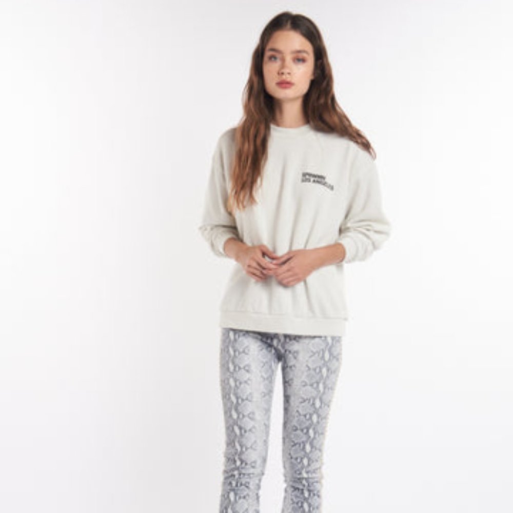 SPRWMN White Sweatshirt With Bronze Logo
